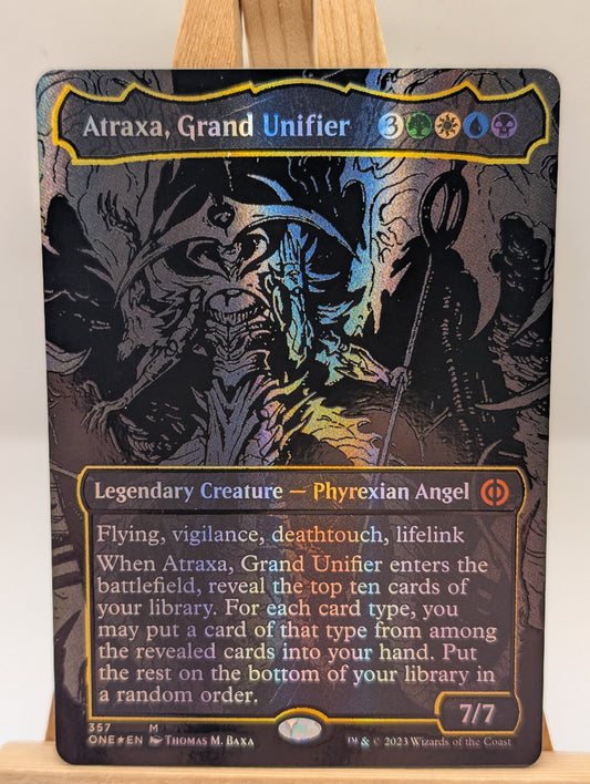 Atraxa, Grand Unifier [Oil Slick Raised Foil] | Phyrexia: All Will Be One MTG 357 FRENLY BRICKS - Open 7 Days