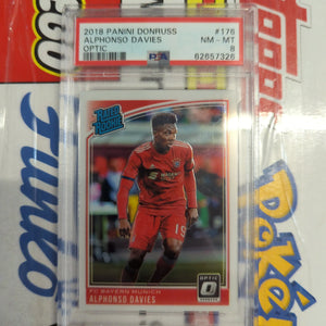 2018 Panini Donruss Alphonso Davies Optic #176 Rated Rookie PSA 8 FRENLY BRICKS - Open 7 Days