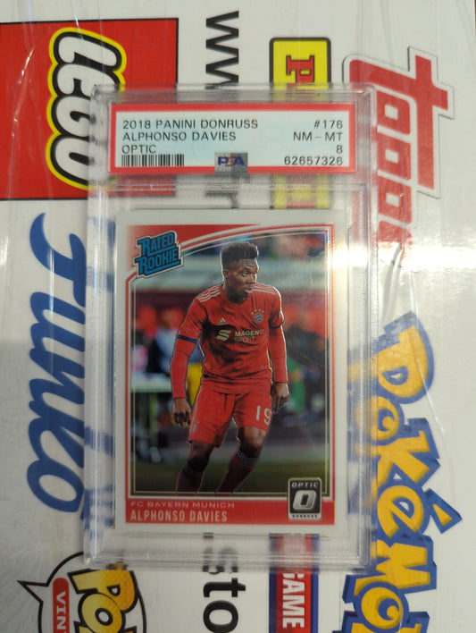 2018 Panini Donruss Alphonso Davies Optic #176 Rated Rookie PSA 8 FRENLY BRICKS - Open 7 Days