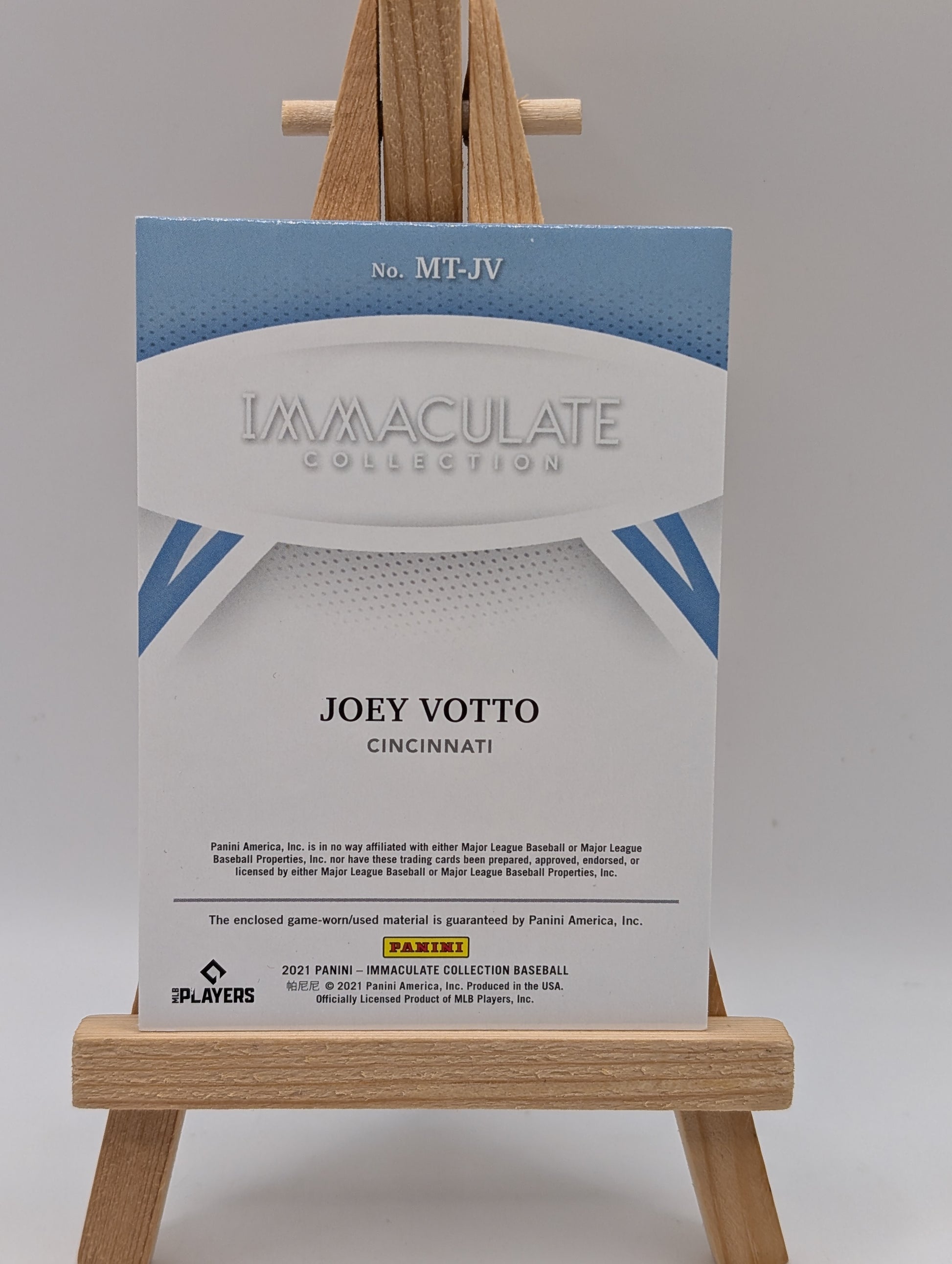2021 Panini Immaculate Collection- Joey Votto Materials Trio /5