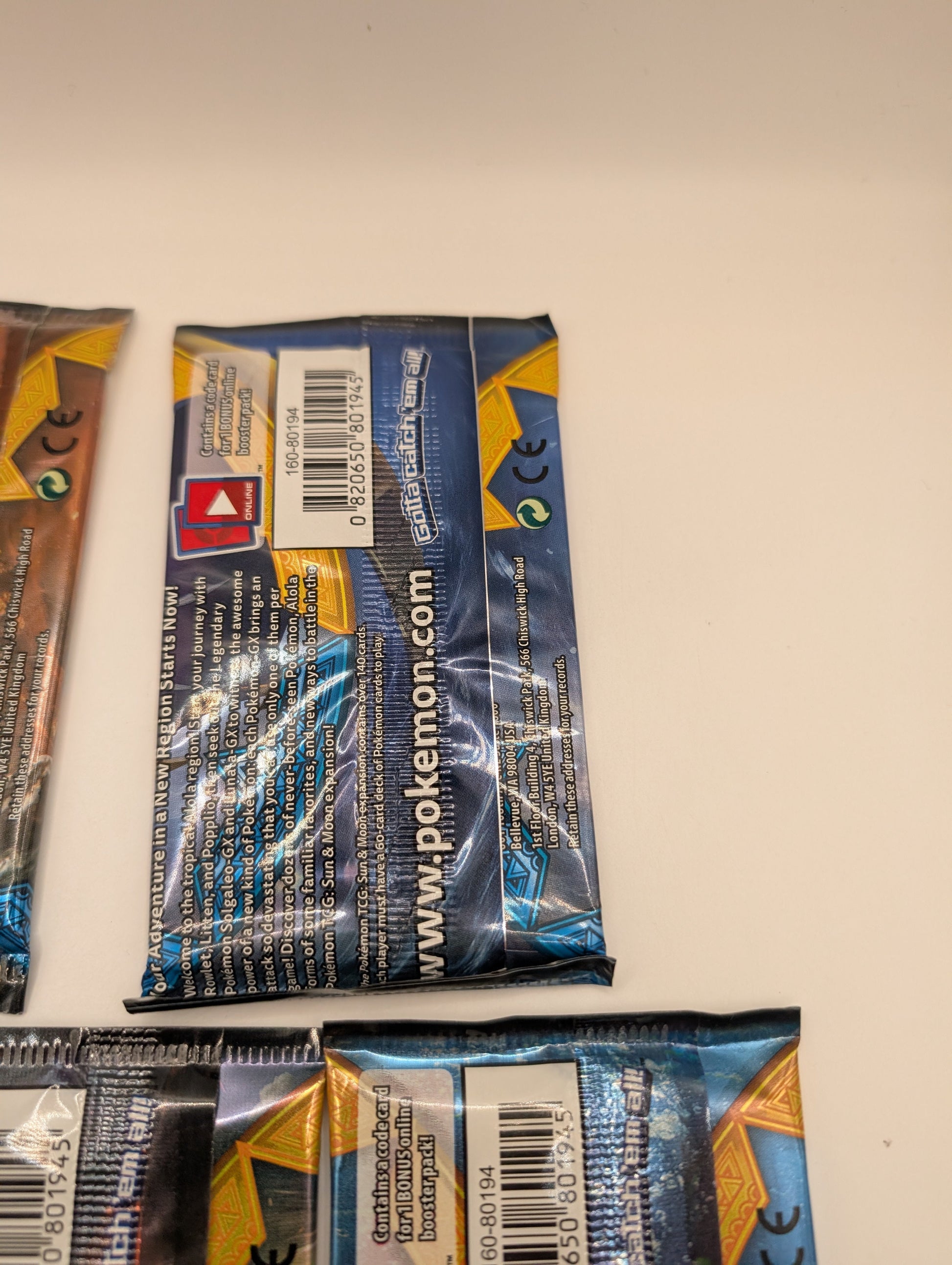 Art Set Of 5 Pokémon TCG: Sun and Moon Base Set Booster Packs Factory Sealed FRENLY BRICKS - Open 7 Days