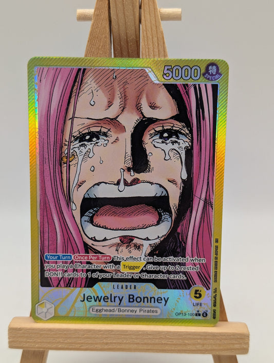 Jewelry Bonney (100) (Alternate Art) OP13-100 Carrying On His Will One Piece NM FRENLY BRICKS - Open 7 Days