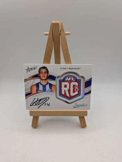 2025 AFL Select Seemless Rookie Badge Auto Luke Urquhart North Melbourne RC /70 FRENLY BRICKS - Open 7 Days