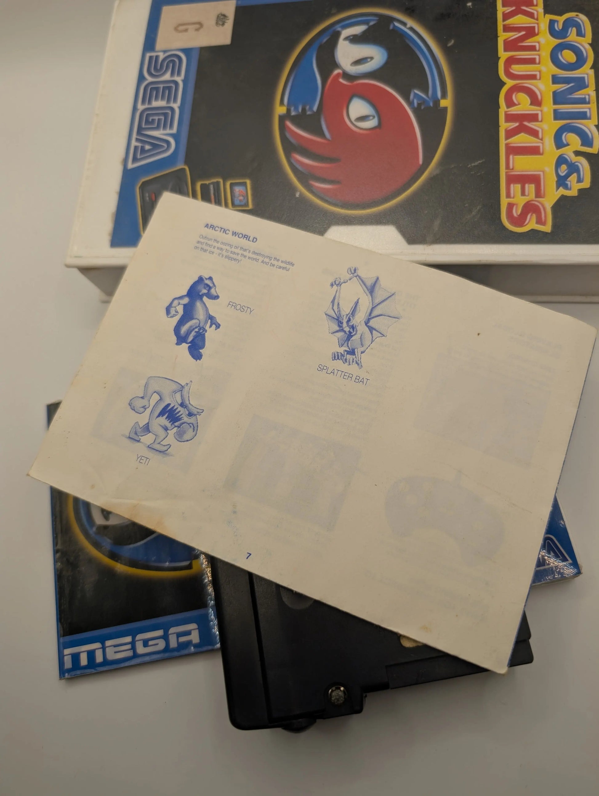 Sonic & Knuckles Sega Mega Drive SMD, Game + Manual + Replacement Case FRENLY BRICKS - Open 7 Days