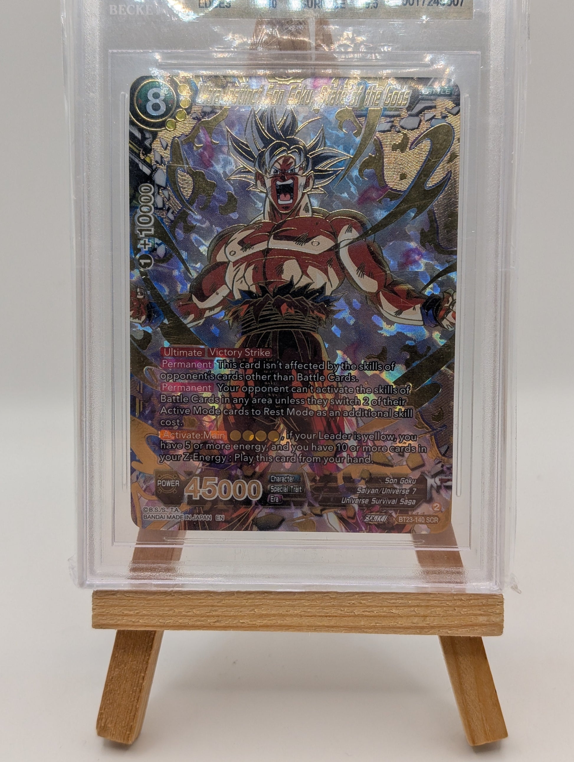 2023 Perfect Combination #BT23140 Ultra Instinct Son Goku State of The Gods BGS 9.5 FRENLY BRICKS - Open 7 Days