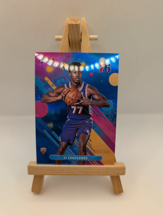 2025-26 Topps Finest - Common VJ Edgecombe #3 Blue Refractor /200 (RC)! FRENLY BRICKS - Open 7 Days