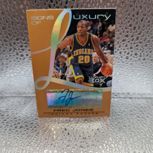Fred Jones-Pacers-2004-05 Luxury Box Signs of Luxury Autograph #SL-FJ /75 FRENLY BRICKS - Open 7 Days