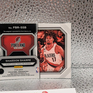 2022-23 SHAEDON SHARPE Panini Prizm - Fast Break Rookie Autographs #FBR-SSB FRENLY BRICKS - Open 7 Days