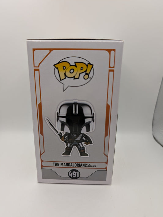 Funko Pop! Star Wars The Mandalorian With Darksaber Glows In The Dark #491 FRENLY BRICKS - Open 7 Days