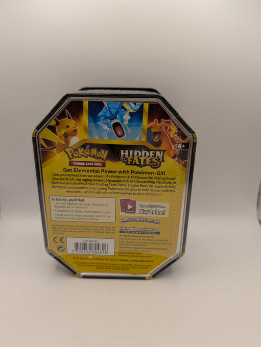 Hidden Fates Pokemon TCG Sealed Tin - 4 Booster Packs with Charizard GX FRENLY BRICKS - Open 7 Days