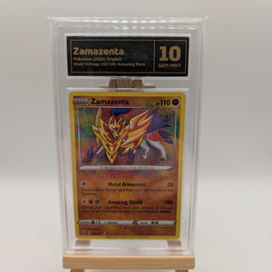 Graded 10 POKEMON -  VIVID VOLTAGE #102 ZAMAZENTA 102/185 FRENLY BRICKS - Open 7 Days