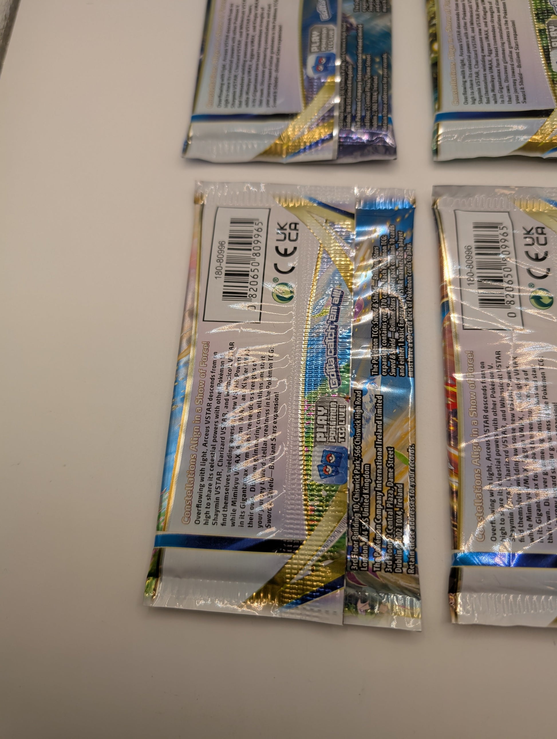 4 x Brilliant Stars Pokemon SWSH10 Sealed Booster Pack Art Set FRENLY BRICKS - Open 7 Days