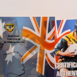 1996 Dynamic Rugby League National Heroes NH5 Steve Renouf Redemption/Auto/Cert FRENLY BRICKS - Open 7 Days