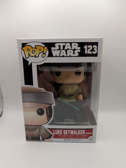 Star Wars Funko Pop - Luke Skywalker (Endor) - The Force Awakens - No. 123 FRENLY BRICKS - Open 7 Days
