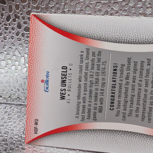 2008-09 Hot Prospects Fleer Wes Unseld Road to Springfield 5/5 Autograph FRENLY BRICKS - Open 7 Days