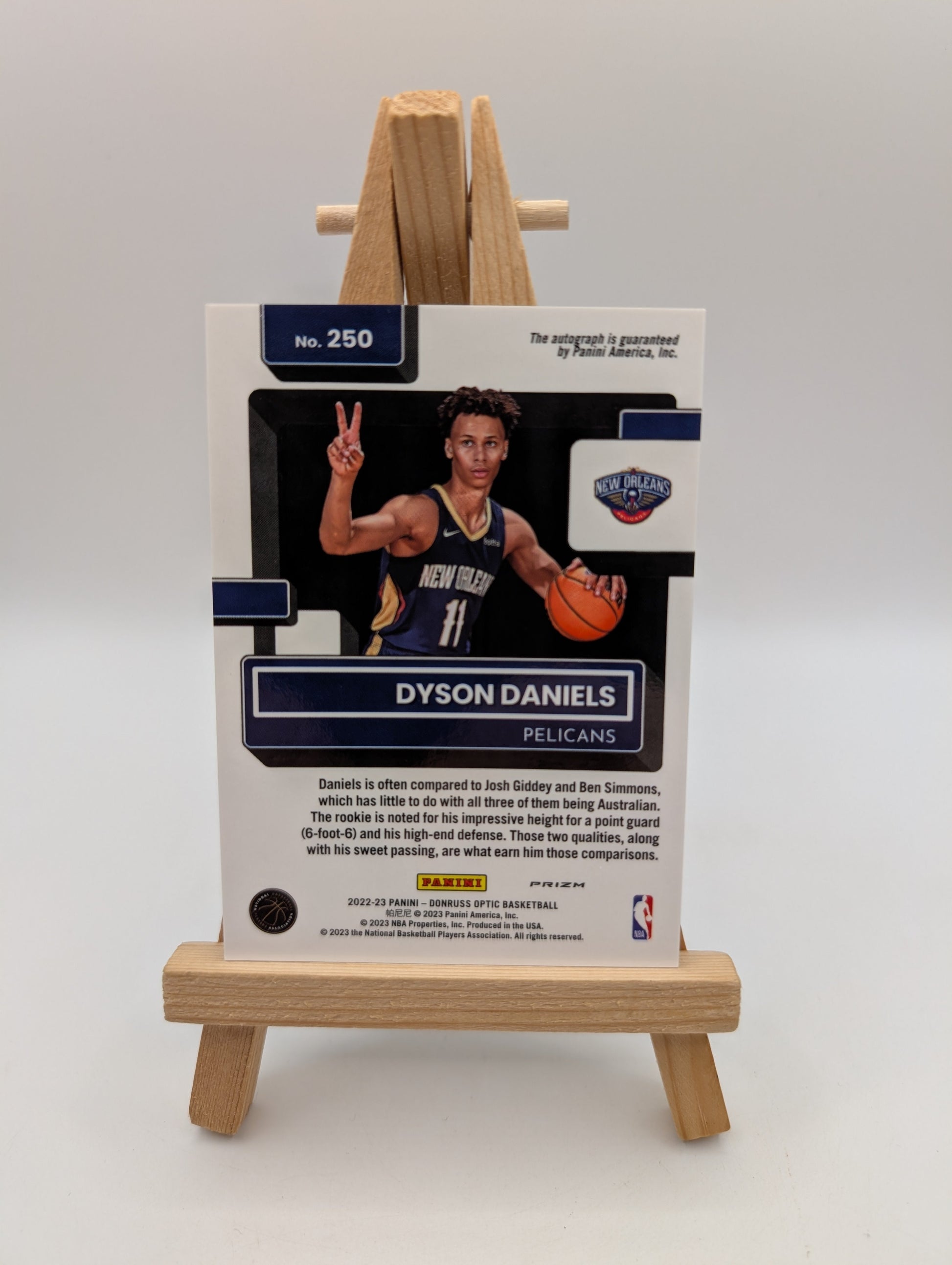 2022-23 Panini Optic DYSON DANIELS Red Choice Prizm Rated Rookie Autograph #250 FRENLY BRICKS - Open 7 Days