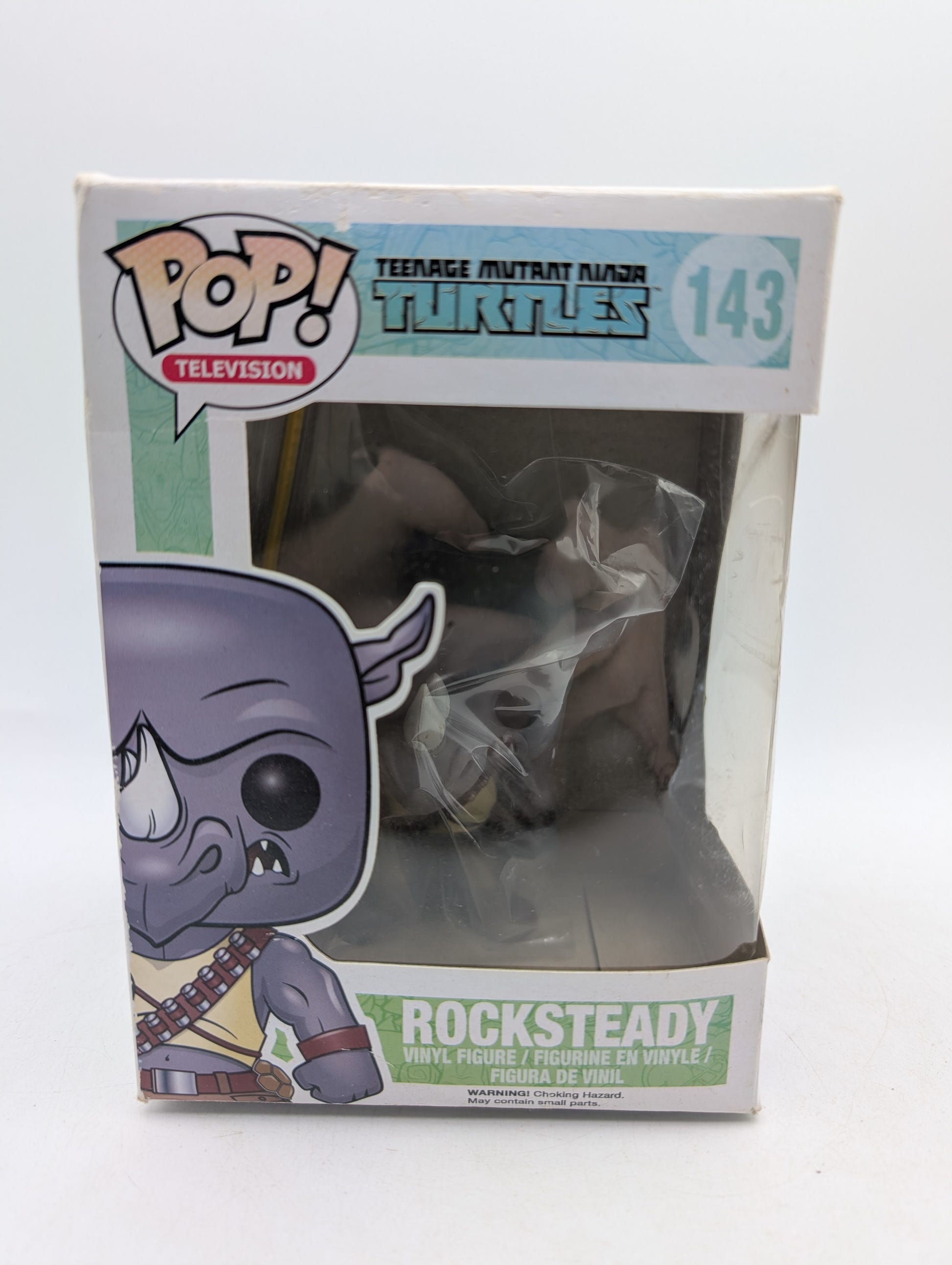 Funko POP! Animation Teenage Mutant Ninja Turtles Rocksteady #143 No Insert Mould image 1