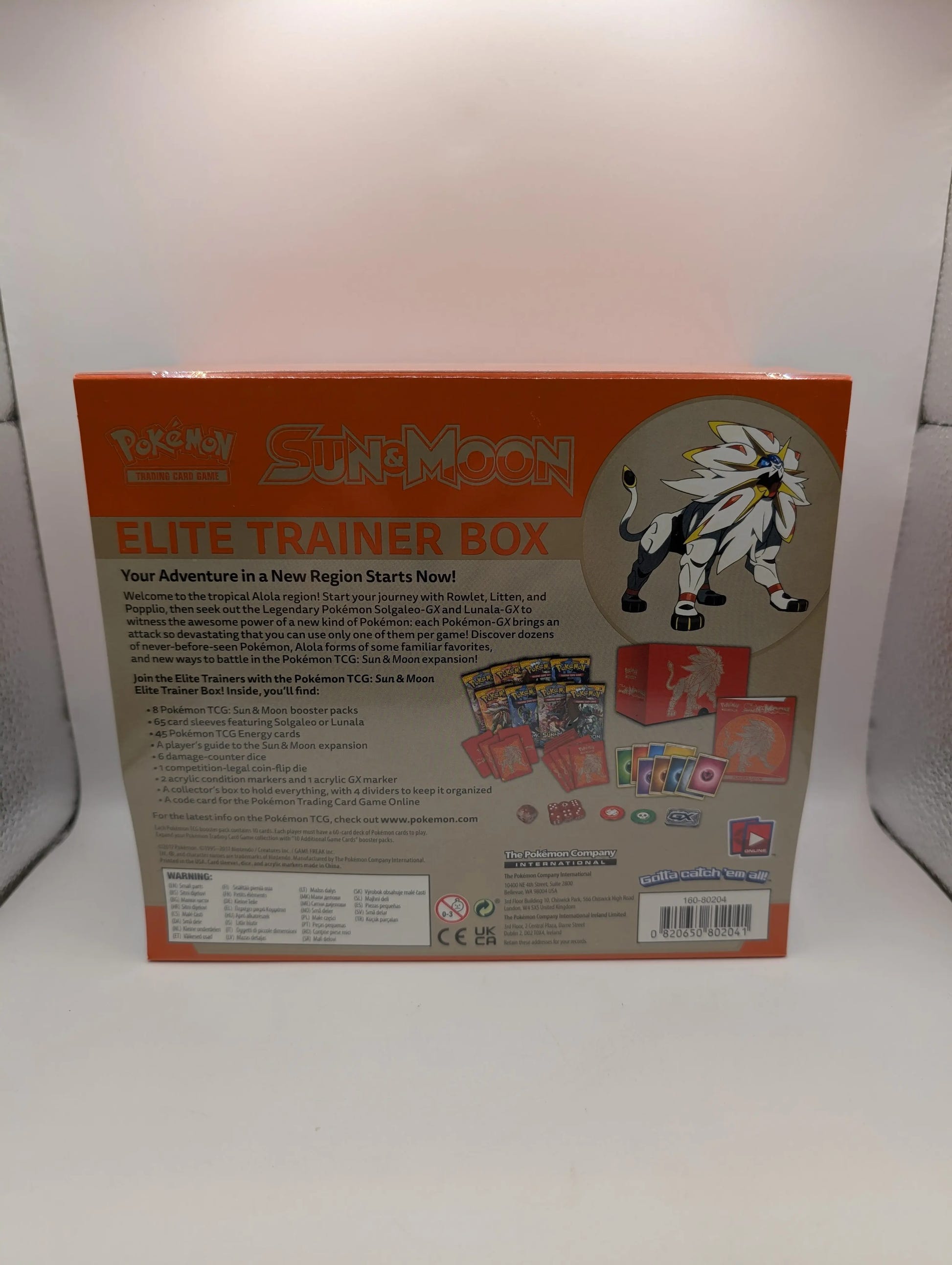 Pokémon TCG Sun and Moon Elite Trainer Box ETB Solgaleo Factory Sealed New, photo 2 image 2