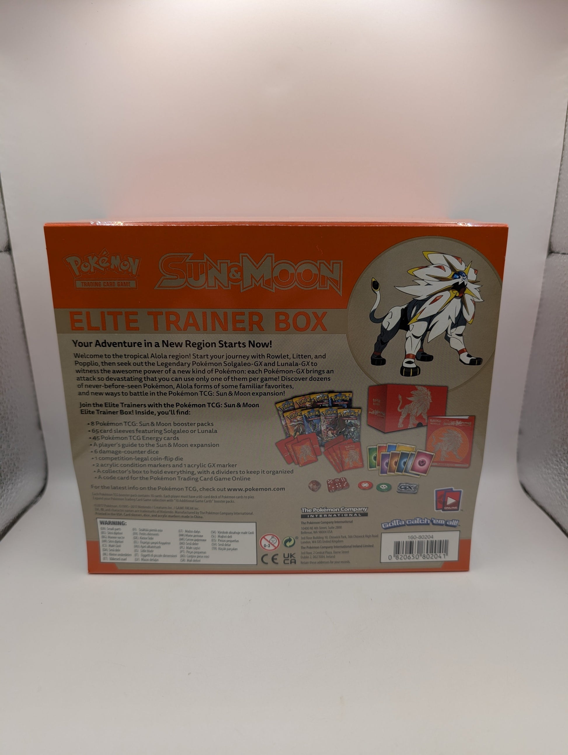 Pokemon TCG Sun and Moon Elite Trainer Box ETB Solgaleo Factory Sealed New FRENLY BRICKS - Open 7 Days