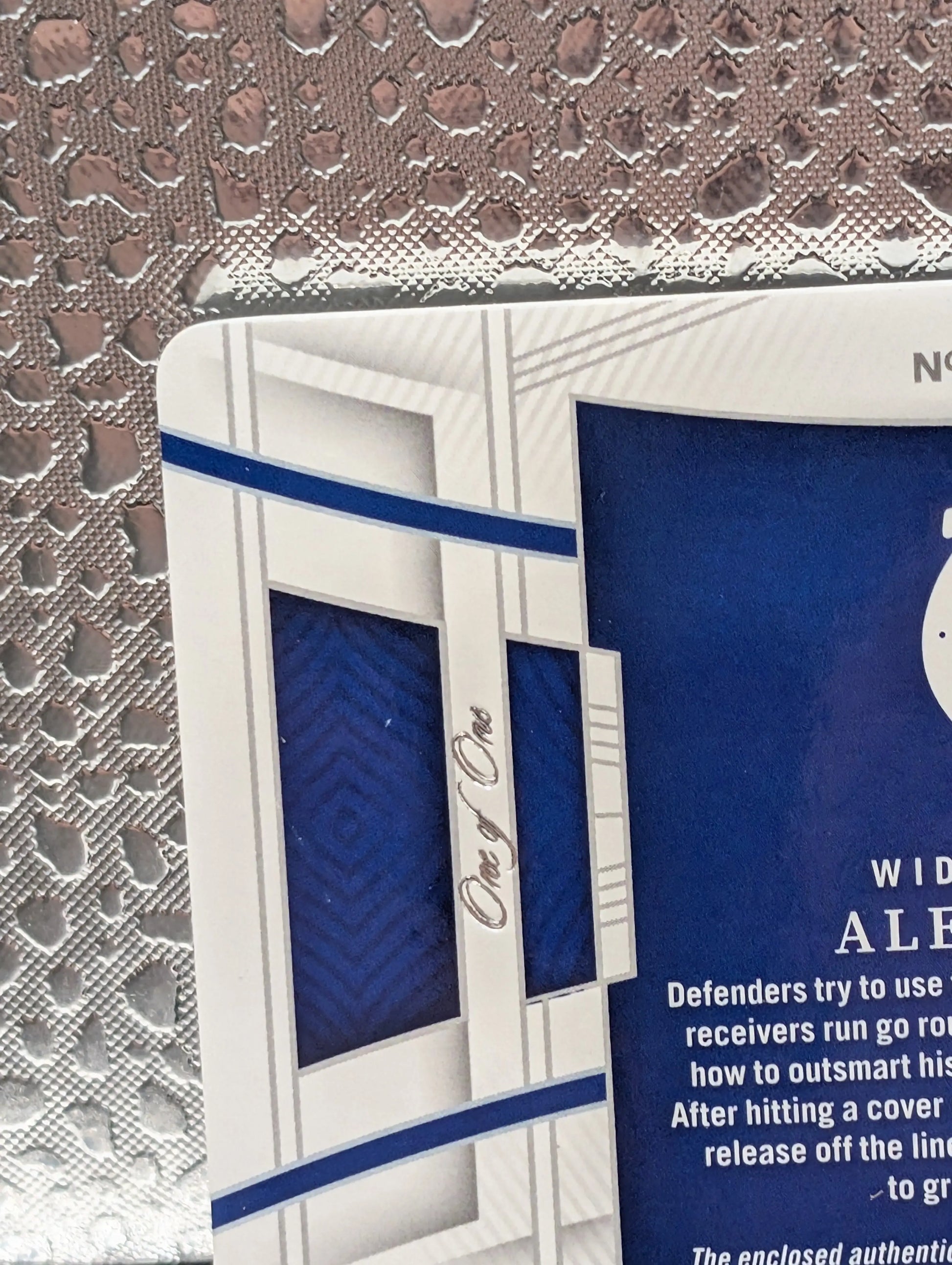 2022 Panini National Treasures NFL ALEC PIERCE 1/1 one of one Patch Auto FRENLY BRICKS - Open 7 Days