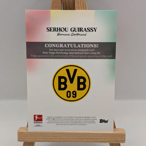 2025-26 Topps International Stars Bundesliga Serhou Guirassy Blue Auto #/99 FRENLY BRICKS - Open 7 Days