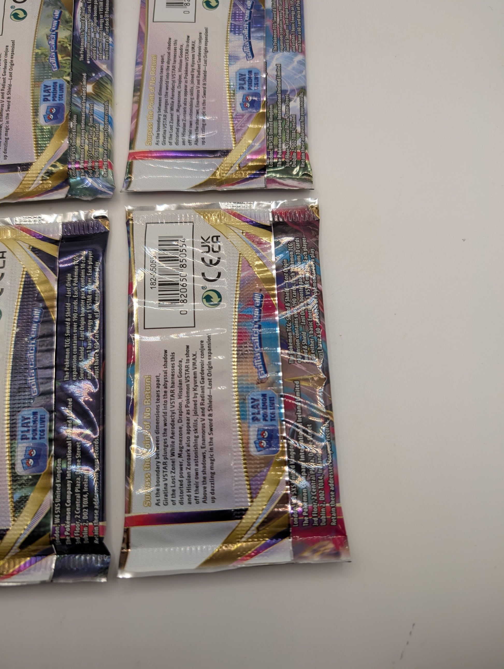 Pokemon TCG Lost Origin Booster Pack x4 (art Set) Sword And Shield FRENLY BRICKS - Open 7 Days