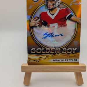 SPENCER RATTLER 2021 Bowman University Golden Boy Auto ORANGE REFRACTOR /25 RARE FRENLY BRICKS - Open 7 Days
