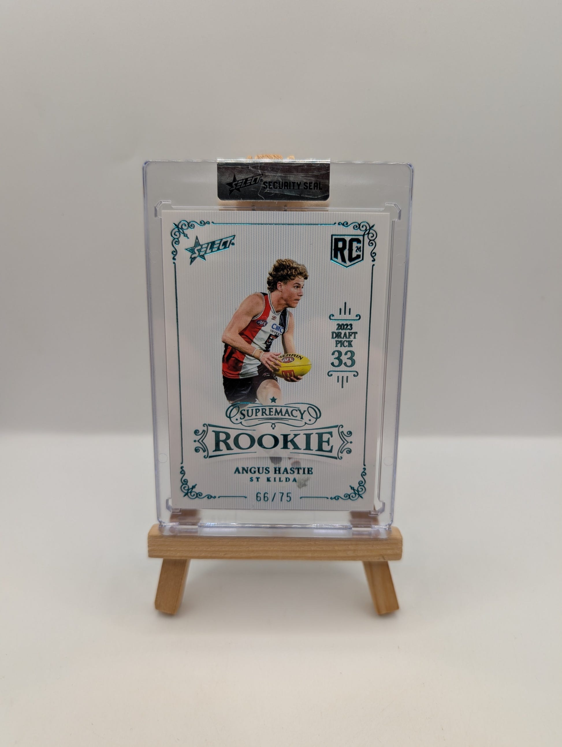 2024 AFL SELECT SUPREMACY ROOKIE ANGUS HASTIE BLUE /75  ST KILDA FRENLY BRICKS - Open 7 Days image 1