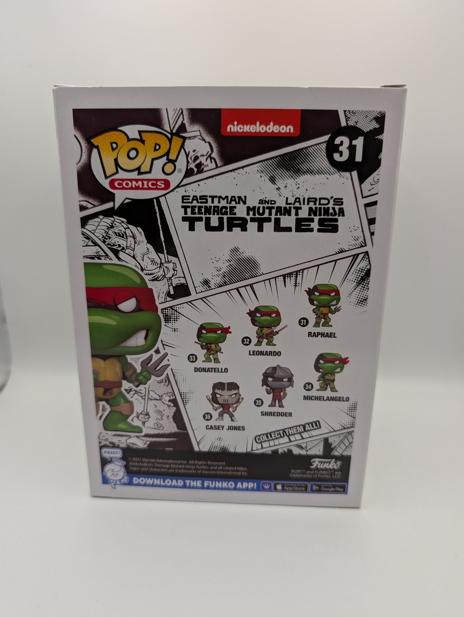 Funko Pop TMNT - Raphael Vinyl Figure #31 - Black and White Chase Edition FRENLY BRICKS - Open 7 Days