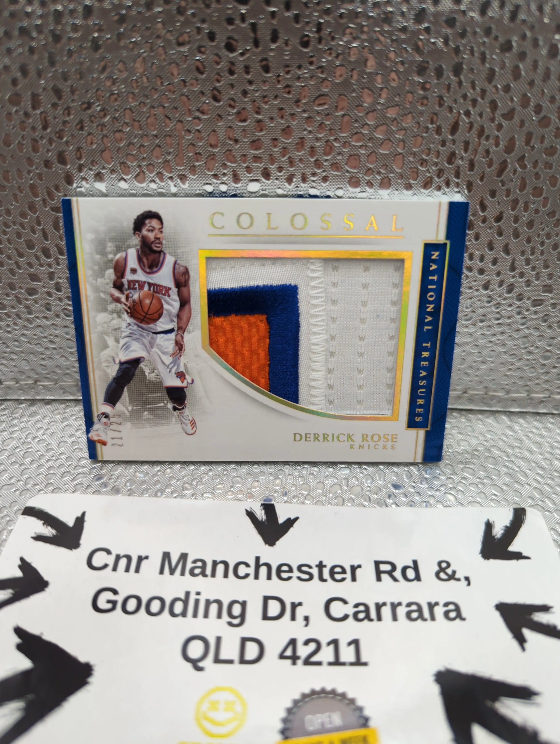 2016-17 Panini National Treasures - Colossal /25 Patch - Derrick Rose Knicks FRENLY BRICKS - Open 7 Days