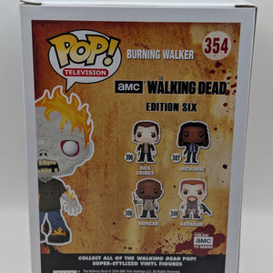 Funko Pop The Walking Dead - Burning Walker #354 Signed COA Greg Nicotero FRENLY BRICKS - Open 7 Days