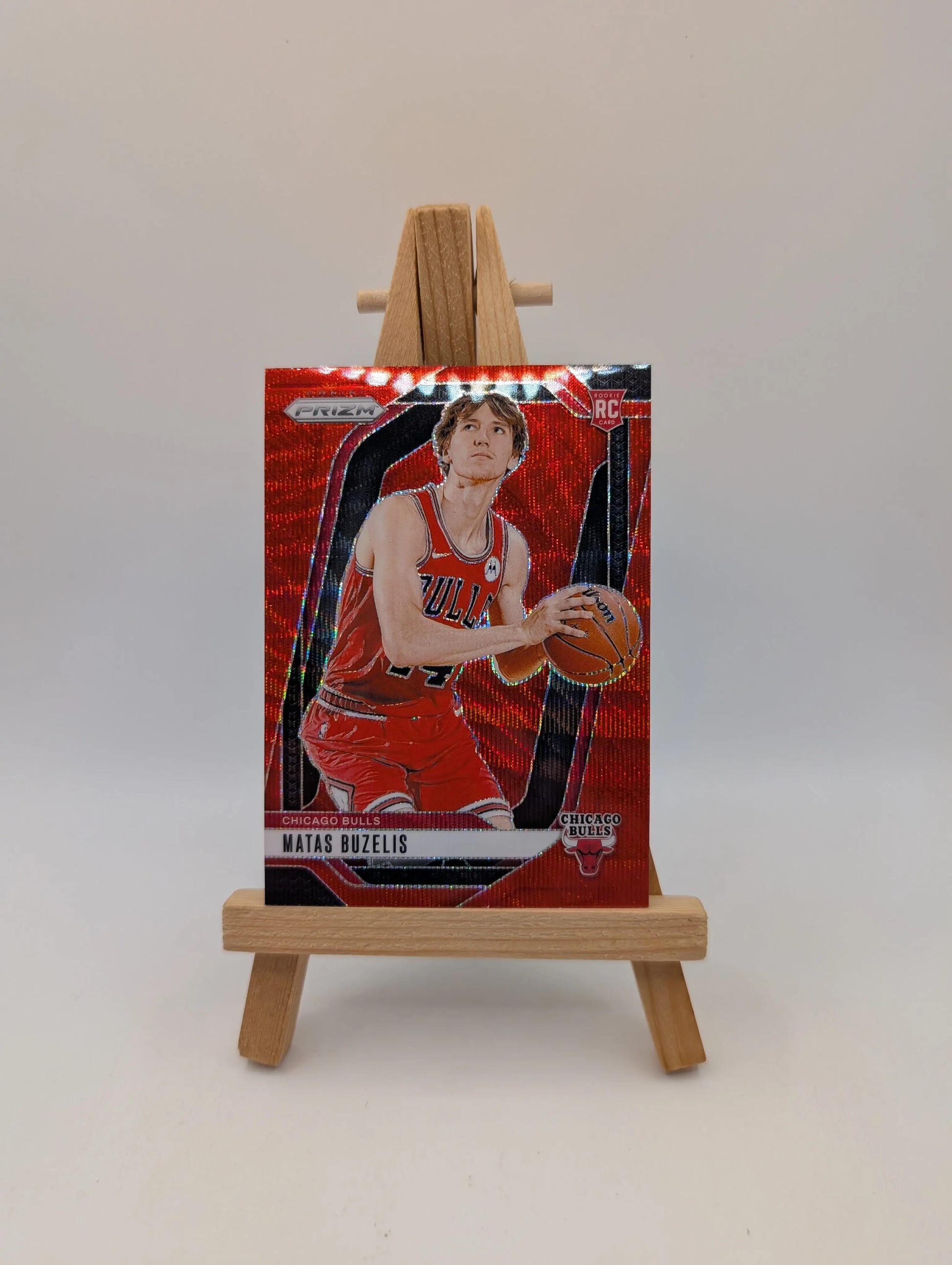 2024-25 Panini Prizm Matas Buzelis RC Red Ruby Wave Prizm Rookie SP Color Match FRENLY BRICKS - Open 7 Days image 1