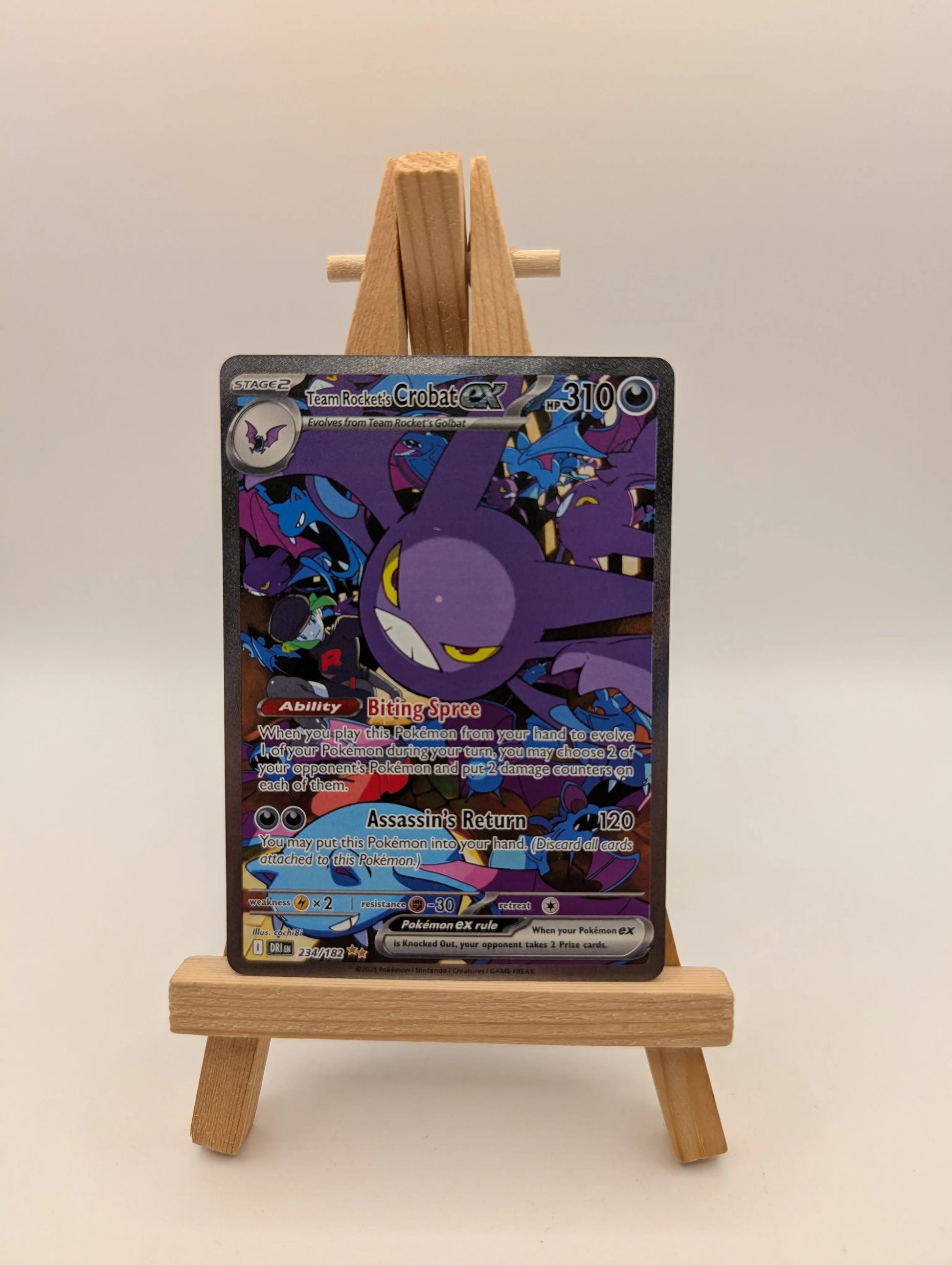 Team Rocket's Crobat ex 234/182 | Destined Rivals | Special Illustration Rare FRENLY BRICKS - Open 7 Days image 2