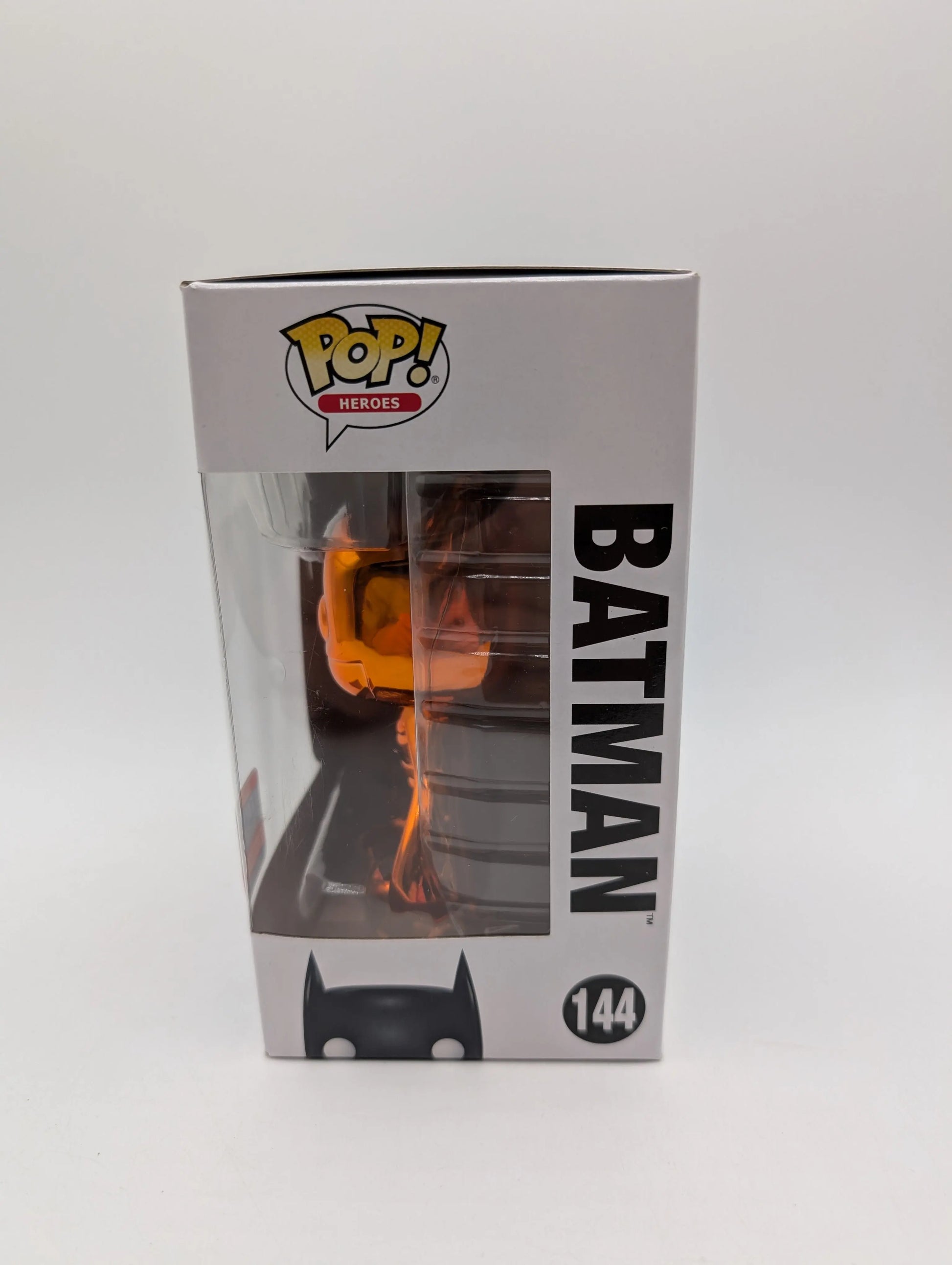 Batman (Orange Chrome) 144 ~ DC Super Heroes ~ Funko Pop Vinyl ~ 2018 Fall Con FRENLY BRICKS - Open 7 Days