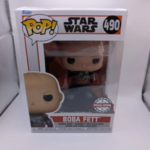 FUNKO POP VINYL STAR WARS THE MANDALORIAN BOBA FETT UNMASKED #490 EXCLUSIVE FRENLY BRICKS - Open 7 Days
