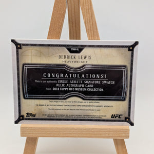 2018 Topps UFC Museum Collection Relic Autograph Card Derrick Lewis /220 FRENLY BRICKS - Open 7 Days