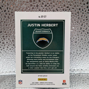 Justin Herbert Downtown Case Hit 2021 Donruss Optic Football SSP DT-27 FRENLY BRICKS - Open 7 Days