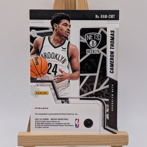 2021-22 Panini Mosaic Autos Choice Red & Yellow Fusion CAMERON THOMAS