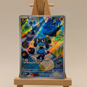 Riolu 215/198 Scarlet & Violet Base - Illustration Rare Pokemon Trading Card FRENLY BRICKS - Open 7 Days