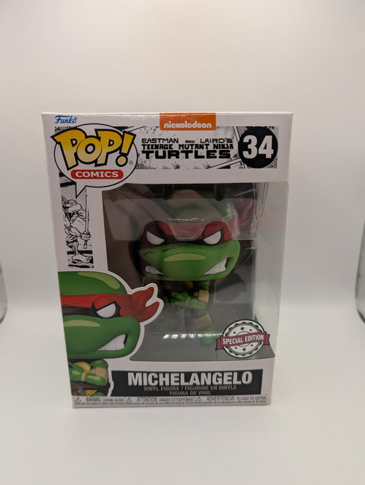 Teenage Mutant Ninja Turtles Michelangelo Comic Exclusive Pop! Vinyl #34 FRENLY BRICKS - Open 7 Days