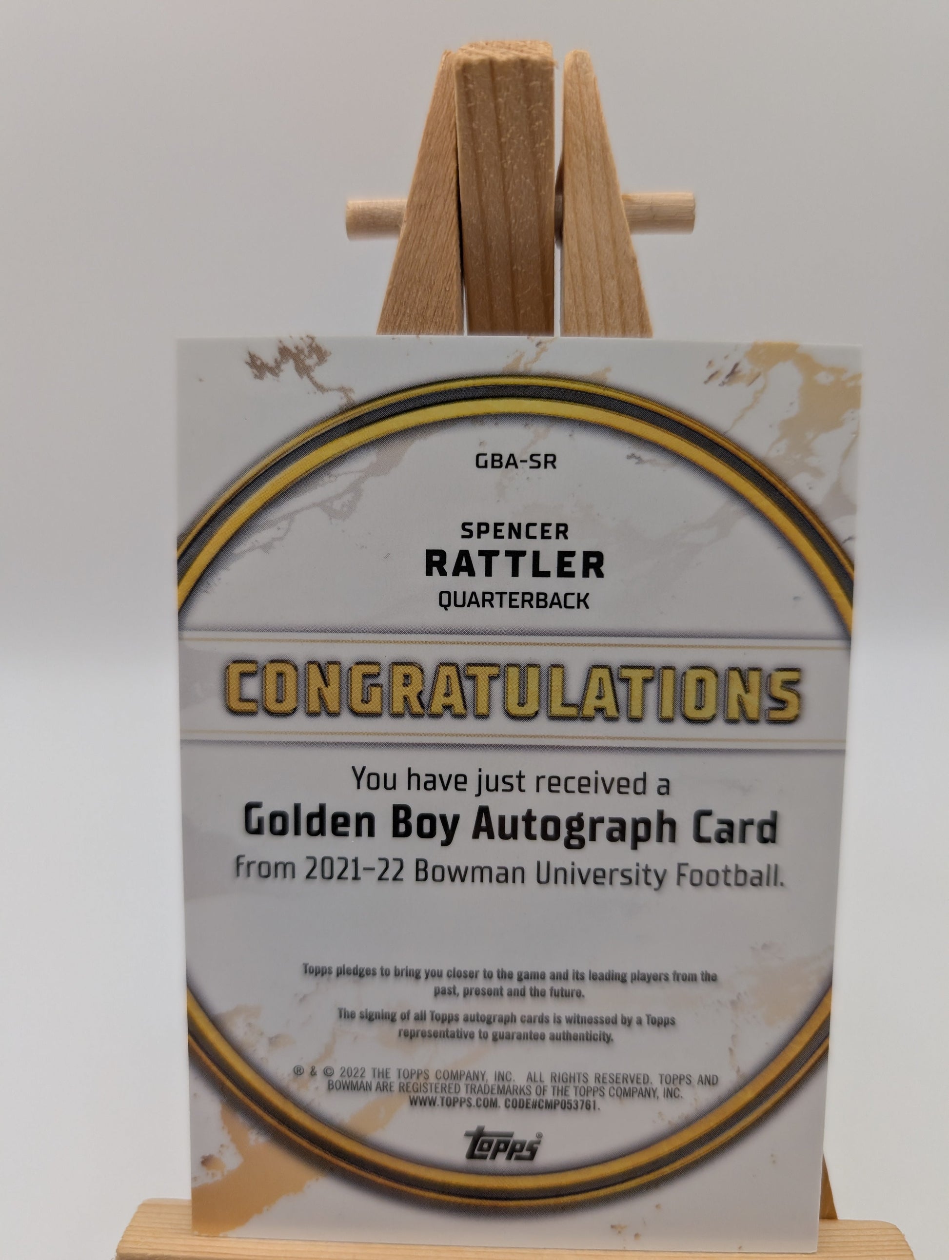SPENCER RATTLER 2021 Bowman University Golden Boy Auto ORANGE REFRACTOR /25 RARE FRENLY BRICKS - Open 7 Days