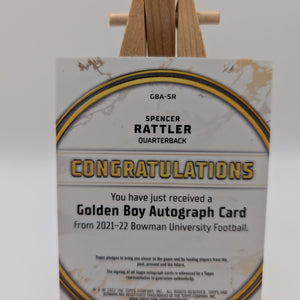 SPENCER RATTLER 2021 Bowman University Golden Boy Auto ORANGE REFRACTOR /25 RARE FRENLY BRICKS - Open 7 Days