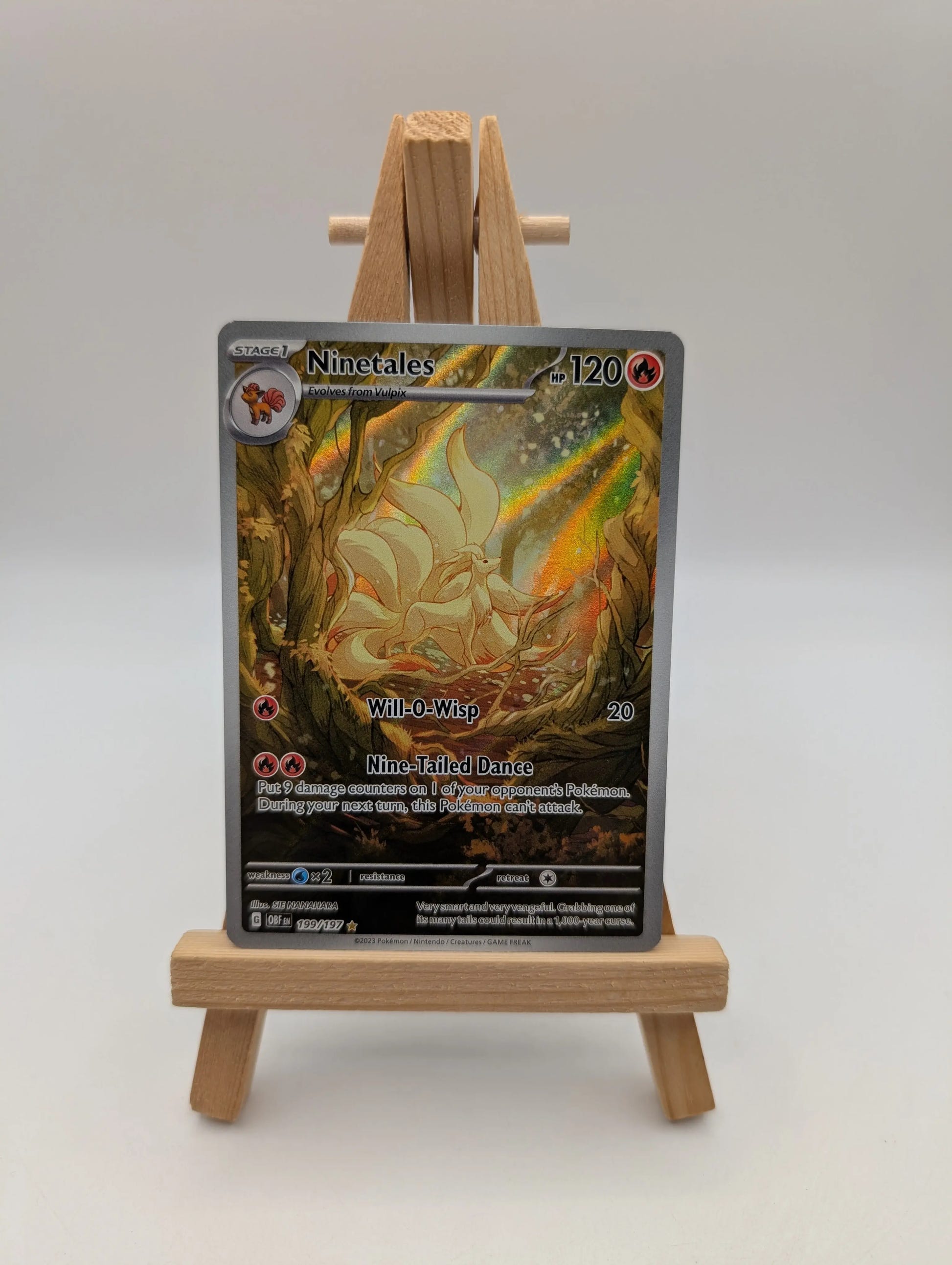 Pokemon - Obsidian Flames - Ninetales 199/197 Illustration Rare FRENLY BRICKS - Open 7 Days image 1