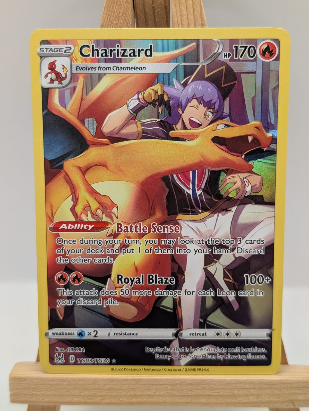 Charizard TG03/TG30 Pokemon Sword & Shield Lost Origin LP FRENLY BRICKS - Open 7 Days image 2