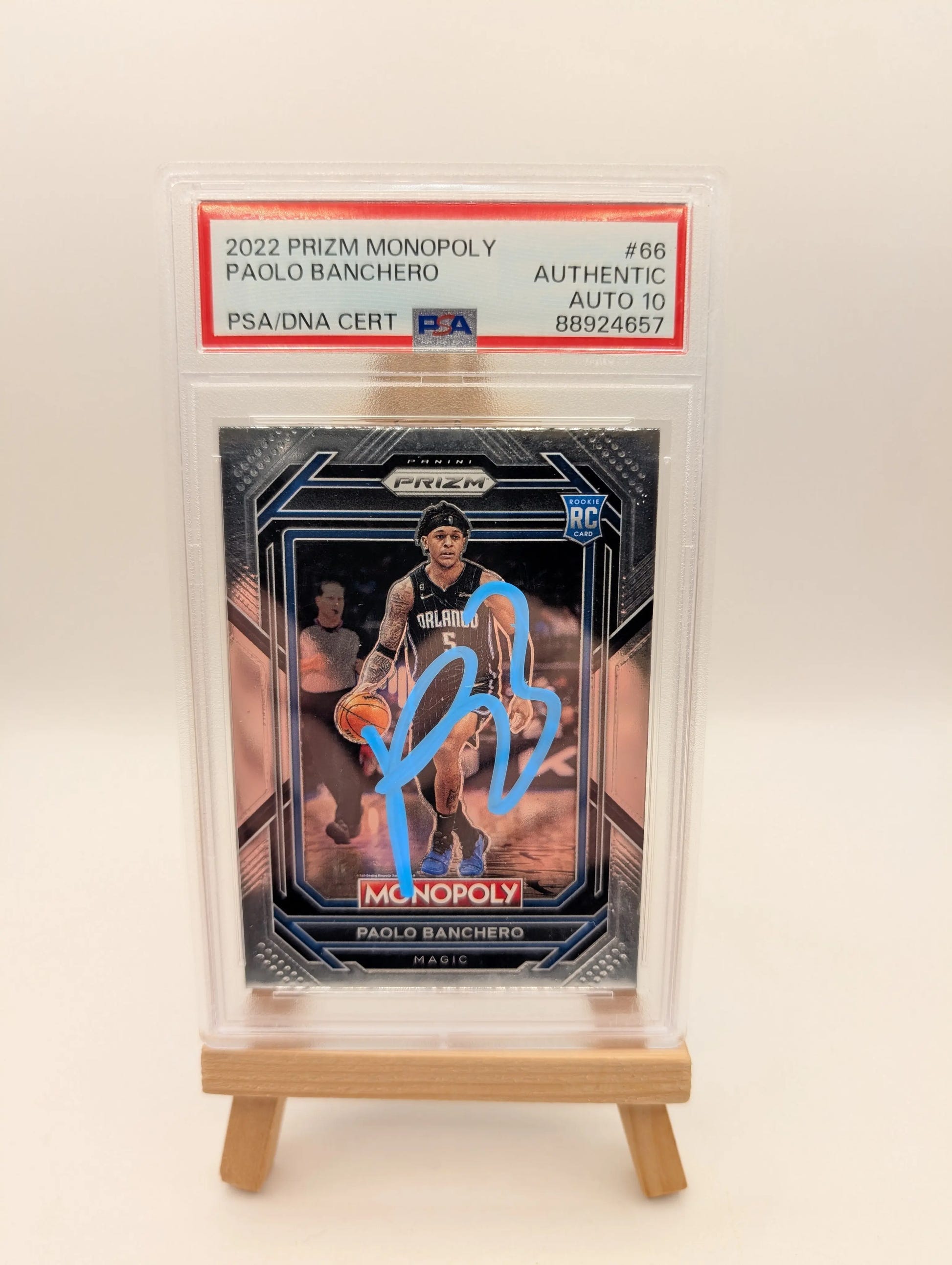 2022/23 Prizm Monopoly Rookie Signed PAOLO BANCHERO #66 Autograph PSA 10 FRENLY BRICKS - Open 7 Days image 4