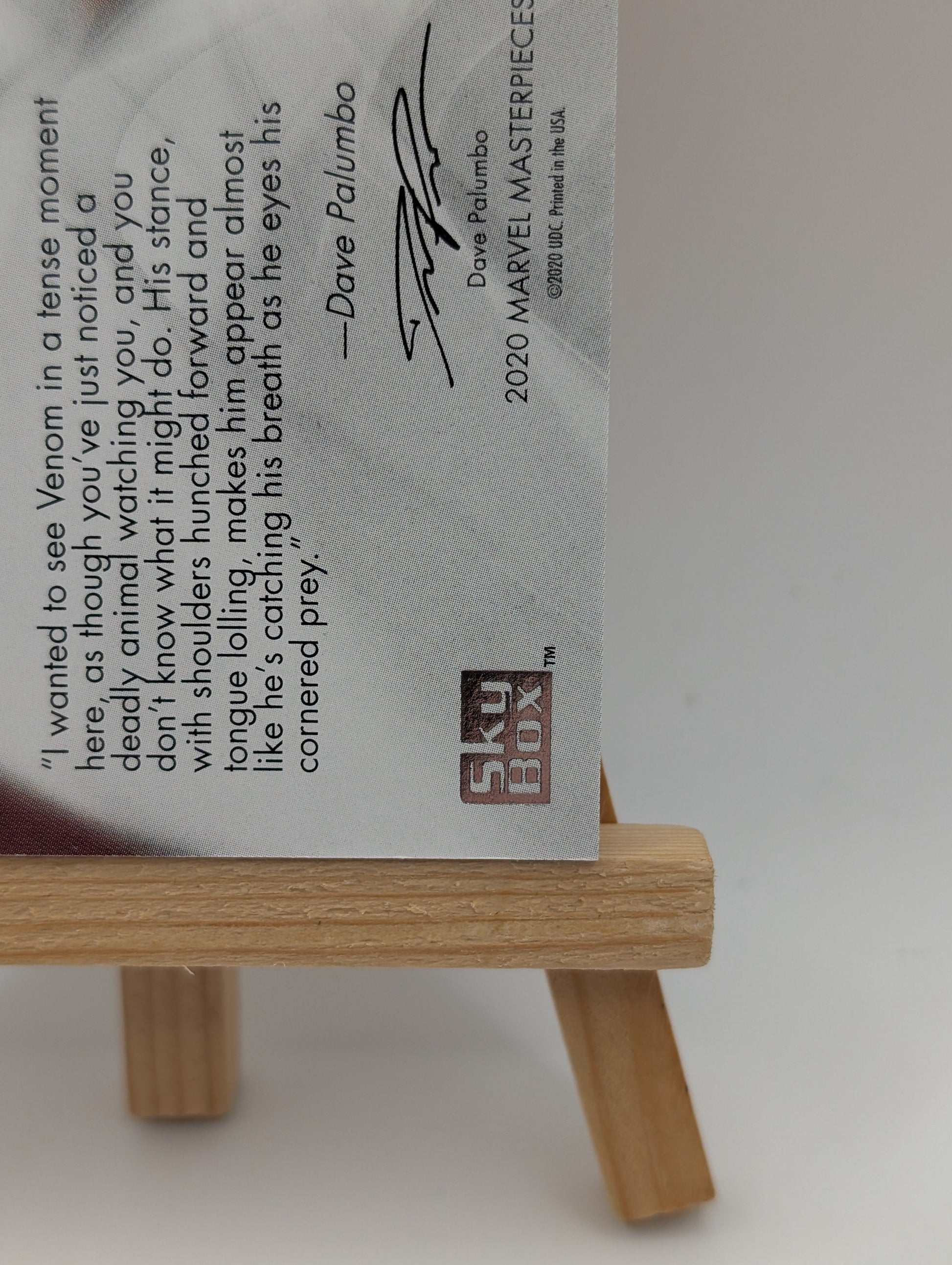 2020 Upper Deck Marvel Masterpieces Level 1 Preliminary Art Venom #18 cj4 FRENLY BRICKS - Open 7 Days