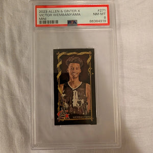 2023 Topps Allen & Ginter X MINI Victor Wembanyama Rookie Card #271 PSA 8 NM RC FRENLY BRICKS - Open 7 Days