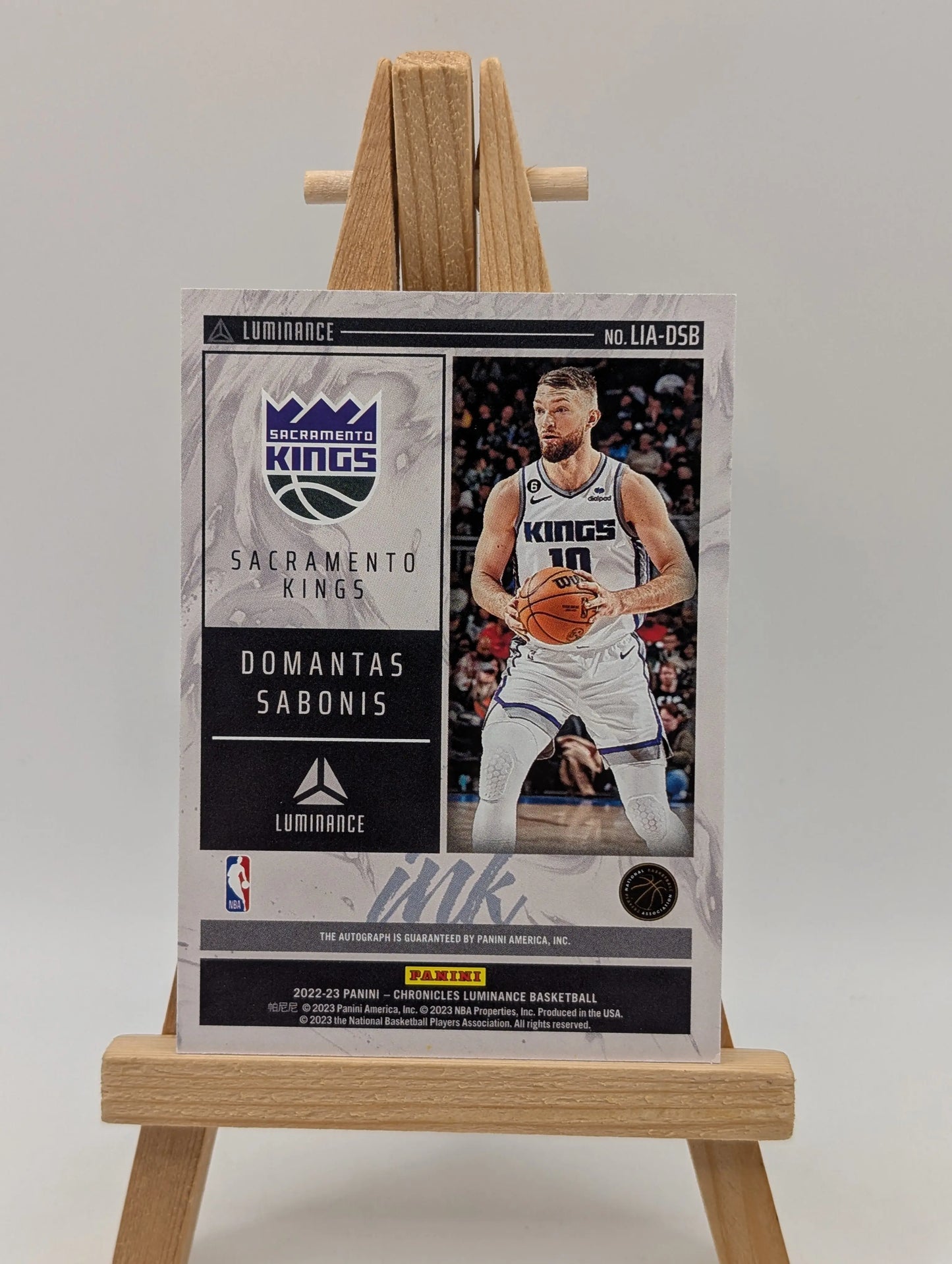 2022-23 DOMANTAS SABONIS /10 AUTO PANINI CHRONICLES LUMINANCE INK AUTOGRAPHS FRENLY BRICKS - Open 7 Days