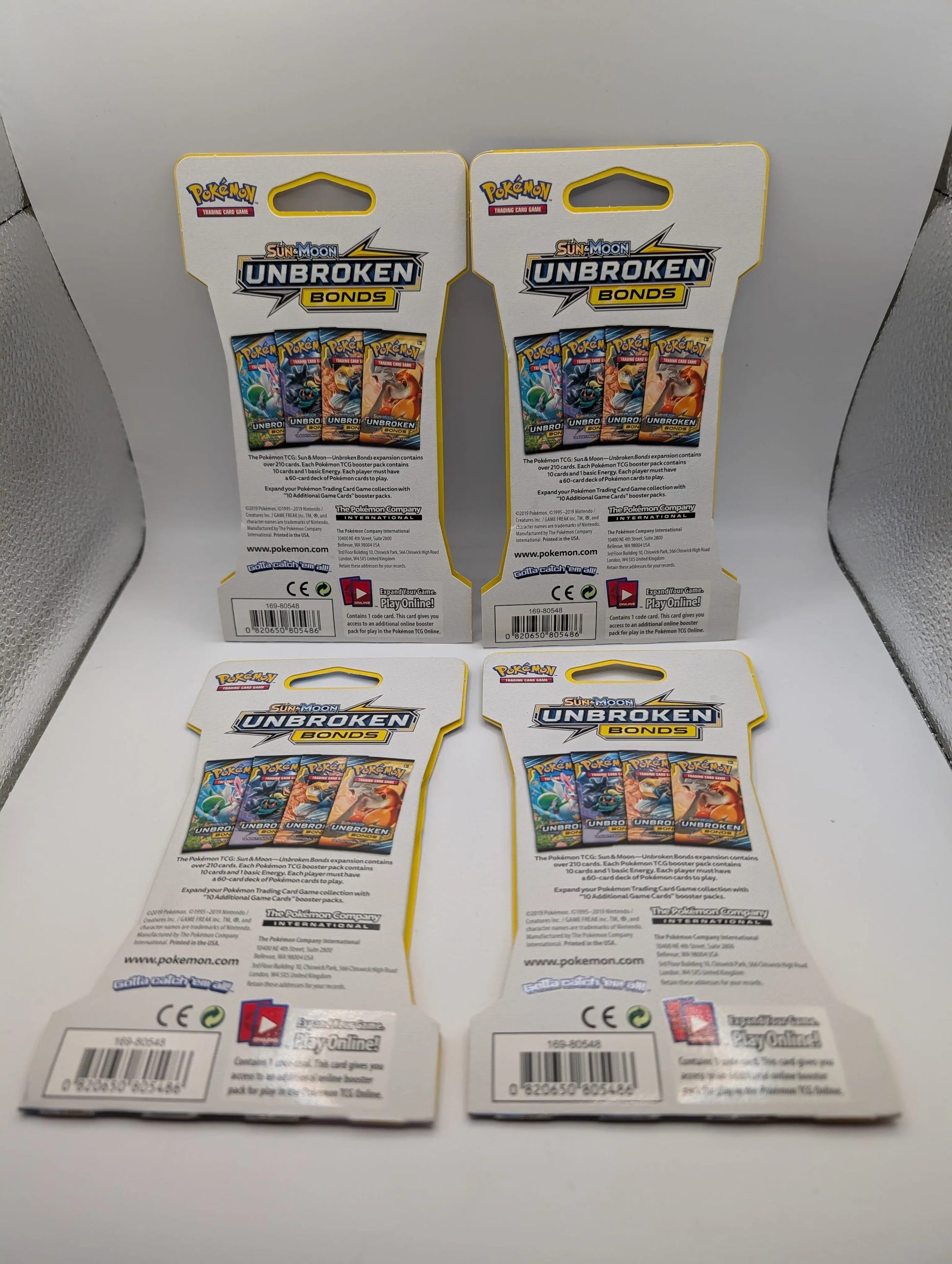 Art Set of 4 Blister Sealed Booster Packs: Pokémon SM unbroken Bonds Cards ENG, photo 6 image 6
