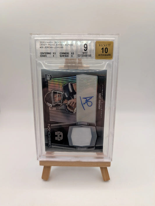 2020 Panini Obsidian Draft Picks - Jersey Autographs Jordan Love /99 Bgs *cracks FRENLY BRICKS - Open 7 Days